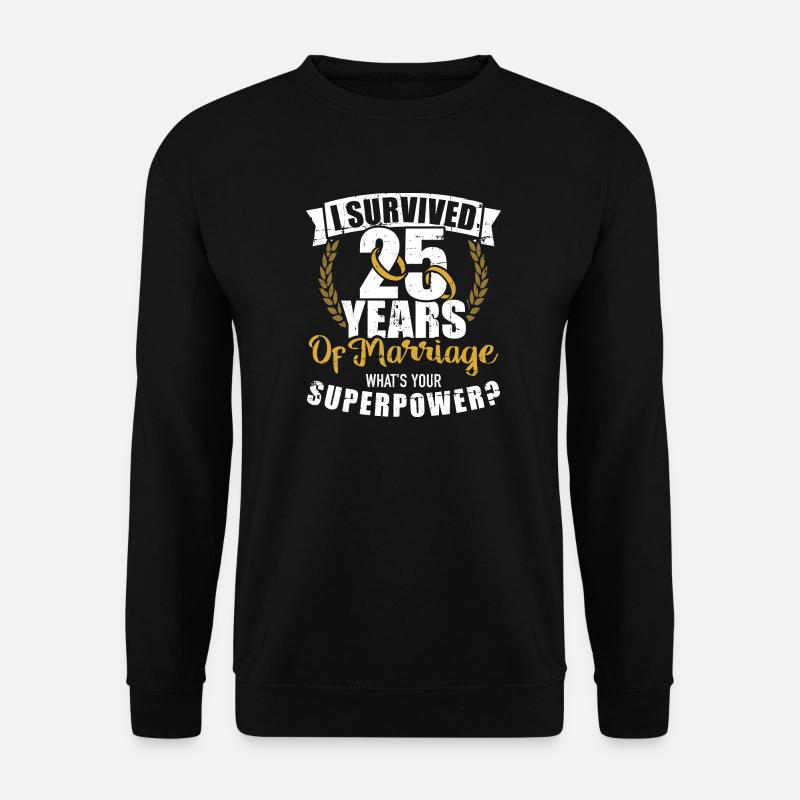 Silver wedding anniversary - Unisex Sweatshirt - black