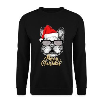 Frohe Weihnachtsfeier - Unisex Pullover - Schwarz - Vorne - Alina (178cm) & Michal (187cm)