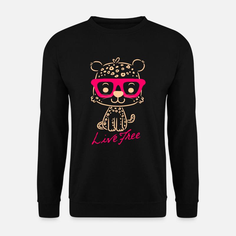 leopard - Unisex Sweatshirt - black