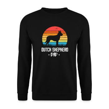 Holländischer Schäferhund Hollandse Herdershond - Unisex Pullover - Schwarz - Vorne - Alina (178cm) & Michal (187cm)