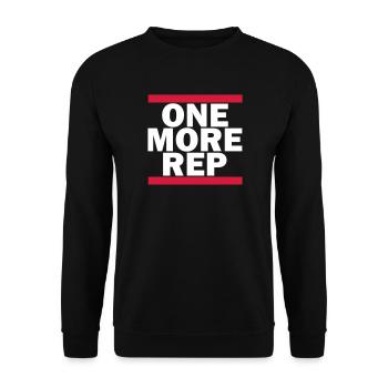 GYM, ONE MORE REPEAT - Unisex Pullover - Schwarz - Vorne - Alina (178cm) & Michal (187cm)