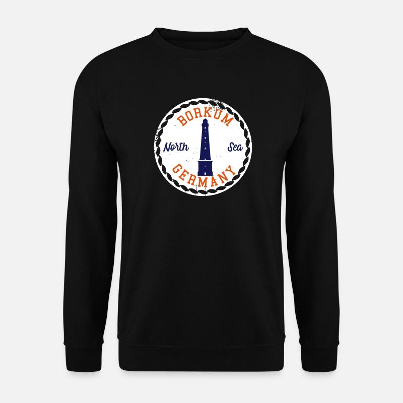 Borkum North Sea Leuchtturm Geschenk - Unisex Pullover - Schwarz