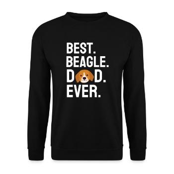 Best Beagle Dad Dogs Father's Day Gift Beagle - Unisex Sweatshirt - black - Front - Alina (178cm) & Michal (187cm)