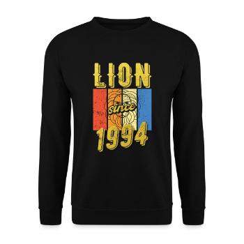 Leo 1994 Zodiac Birthday Gift - Unisex Sweatshirt - black - Front - Alina (178cm) & Michal (187cm)