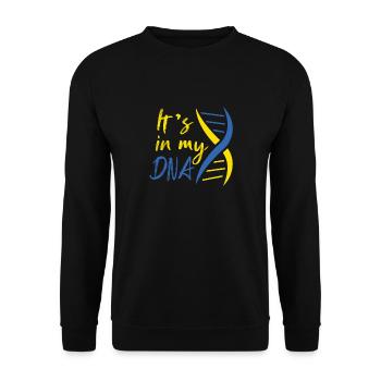 It's In My Dna Ukraine Vintage Ukrainian Flag - Unisex Sweatshirt - black - Front - Alina (178cm) & Michal (187cm)