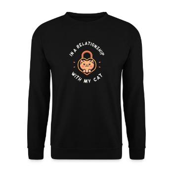 Cute cat design for cat lovers - Unisex Sweatshirt - black - Front - Alina (178cm) & Michal (187cm)