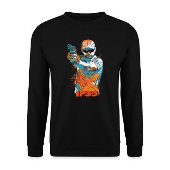 IPSC Shooter Handgun - IPSC Schütze - Unisex Pullover - Schwarz - Vorne - Alina (178cm) & Michal (187cm)