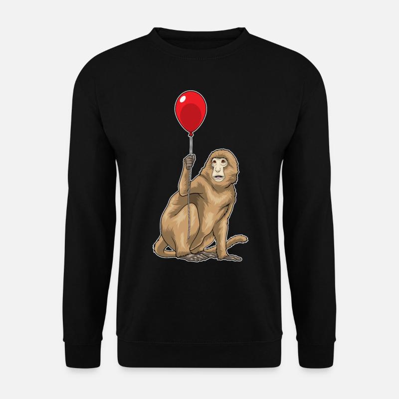 Monkey Balloon - Unisex Sweatshirt - black