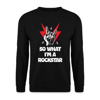 Alors ce que je suis Rockstars - Sweat-shirt Unisexe - noir - Devant - Alina (178cm) & Michal (187cm)