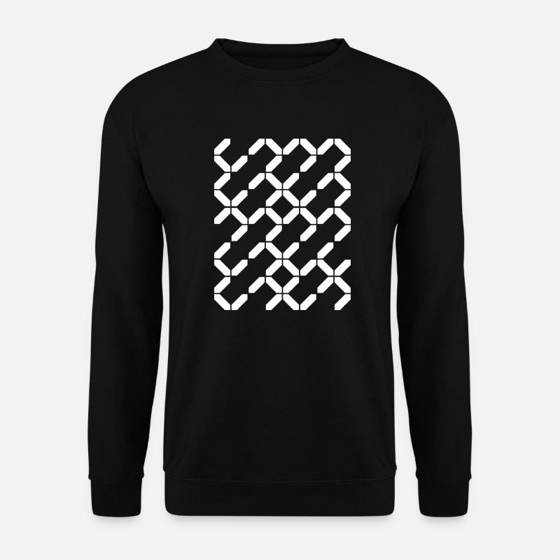 geometric lines pattern composition - Unisex Sweatshirt - black