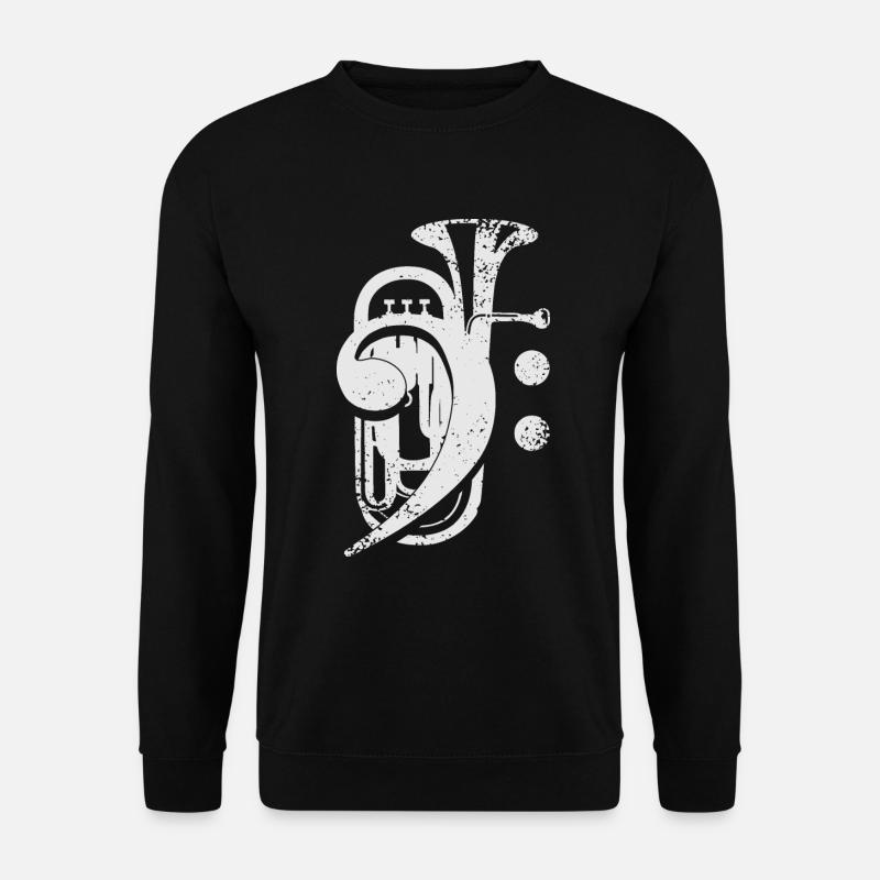 Bariton Euphonium Blasmusik Notenschlüssel - Unisex Pullover - Schwarz