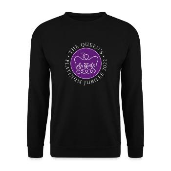 Queen 70th Anniversary of the Throne 2022 70 Years platinum - Unisex Sweatshirt - black - Front - Alina (178cm) & Michal (187cm)