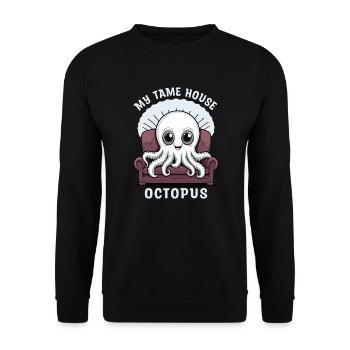 Pieuvre mignonne - Sweat-shirt Unisexe - noir - Devant - Alina (178cm) & Michal (187cm)