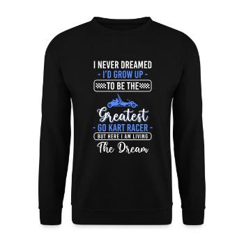 Kart Track Racing Racer - Unisex Sweatshirt - black - Front - Alina (178cm) & Michal (187cm)