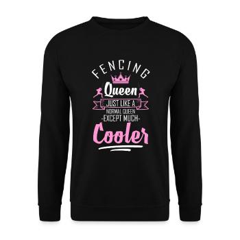 Fencing Sword Fighting Sword - Unisex Sweatshirt - black - Front - Alina (178cm) & Michal (187cm)