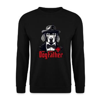 Dog Father, Mafia, Don - Unisex Pullover - Schwarz - Vorne - Alina (178cm) & Michal (187cm)
