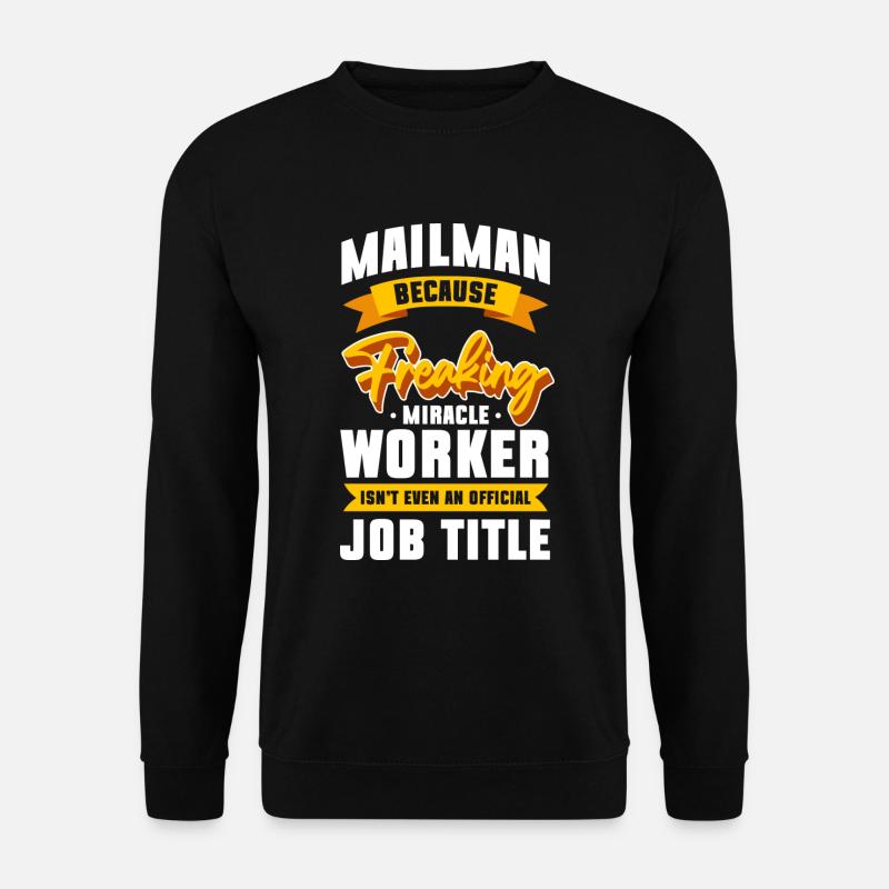 Briefträger Paket Arbeit - Unisex Pullover - Schwarz