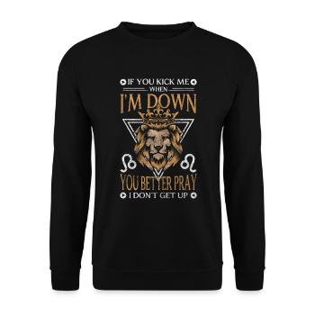 Horoskop Geburt Sternbild - Unisex Pullover - Schwarz - Vorne - Alina (178cm) & Michal (187cm)
