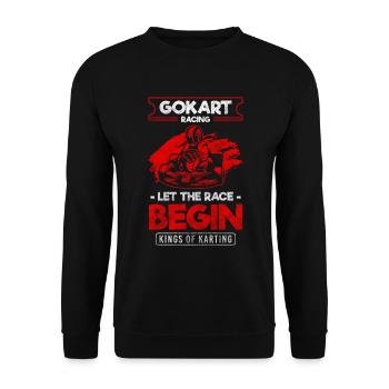 Racer Kartsport Racing - Unisex Sweatshirt - black - Front - Alina (178cm) & Michal (187cm)
