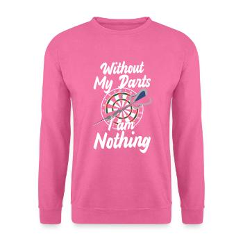 Dart Dartboard Bullseye Spiel - Unisex Pullover - Pink - Vorne