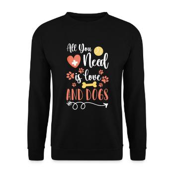 Propriétaires de chiens Chers propriétaires, - Sweat-shirt Unisexe - noir - Devant - Alina (178cm) & Michal (187cm)