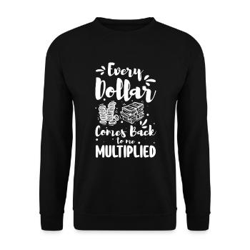Rich Finance Dollar Health - Unisex Sweatshirt - black - Front - Alina (178cm) & Michal (187cm)