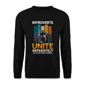 Antisozial Misanthrop Schüchternheit - Unisex Pullover - Schwarz - Vorne - Alina (178cm) & Michal (187cm)