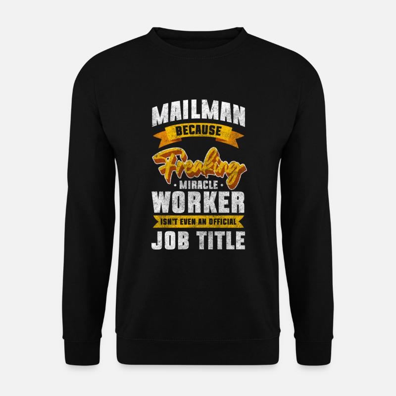 Postbote Brief Stress - Unisex Pullover - Schwarz