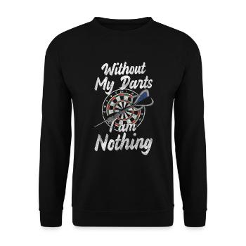 Joueur de fléchettes Victory Sport masculin - Sweat-shirt Unisexe - noir - Devant - Alina (178cm) & Michal (187cm)