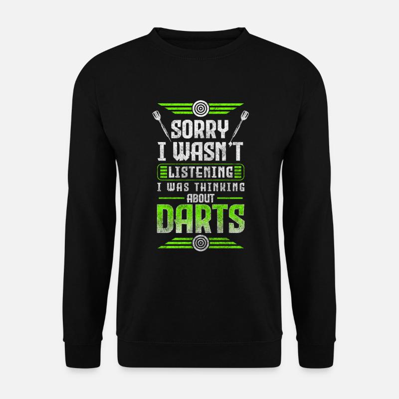 Dart Turnier Spieler Wettkampf - Unisex Pullover - Schwarz