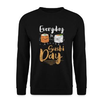 Sushi Bar Restaurant Seekelp - Sweat-shirt Unisexe - noir - Devant - Alina (178cm) & Michal (187cm)
