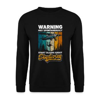Parachutisme Sports extrêmes Pilote d’avion - Sweat-shirt Unisexe - noir - Devant - Alina (178cm) & Michal (187cm)
