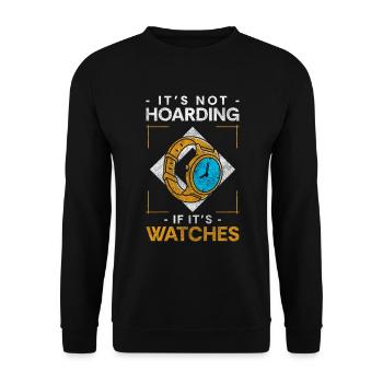 Watch Luxury Watches Oldschool - Unisex Sweatshirt - black - Front - Alina (178cm) & Michal (187cm)