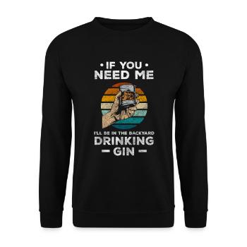 Gin Spirits Party - Unisex Sweatshirt - black - Front - Alina (178cm) & Michal (187cm)