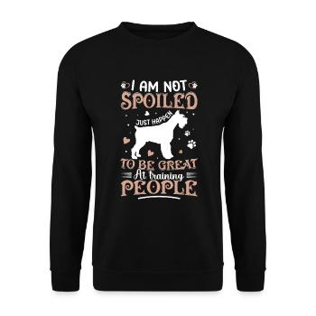 Miniature Schnauzer I Am Not Spoiled Fun Dog Lover - Unisex Sweatshirt - black - Front - Alina (178cm) & Michal (187cm)
