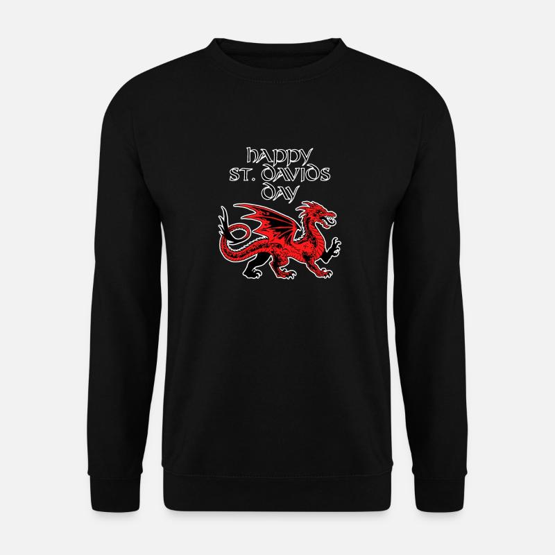 Wales St. Davids Day - Unisex Pullover - Schwarz