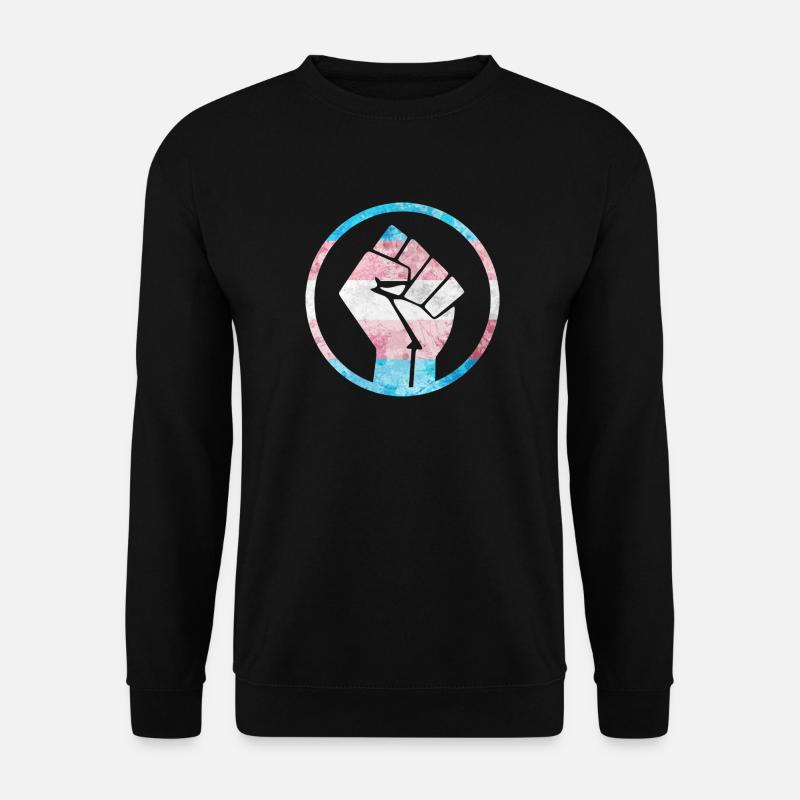 Fist Flag out Transgender - Unisex Pullover - Schwarz