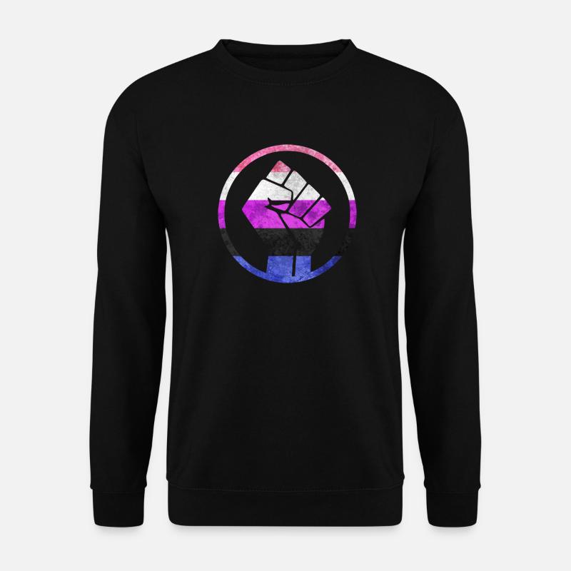 Faust Flagge raus Genderfluid - Unisex Pullover - Schwarz