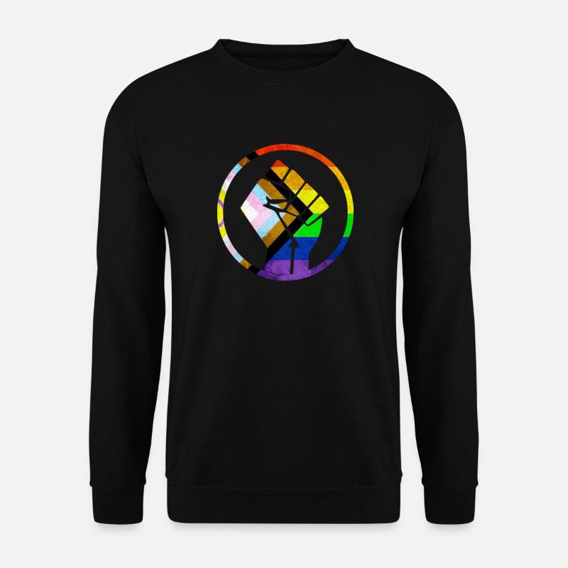 Fist Flag out Fortschritt 2023 - Unisex Pullover - Schwarz