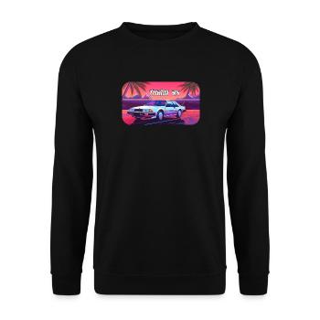 Turbo RS - Japanese 1980 ́s JDM - Unisex Sweatshirt - black - Front - Alina (178cm) & Michal (187cm)