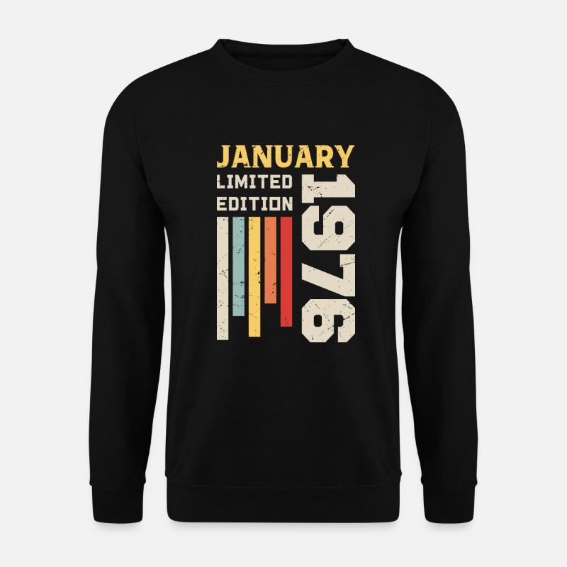 Januar 1976 - Januar 1976 Geburtstagsgeschenk - Unisex Pullover - Schwarz