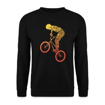BMX Bike Tricks BMX - Sweat-shirt Unisexe - noir - Devant - Alina (178cm) & Michal (187cm)