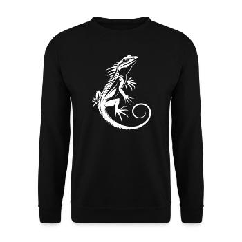 Lizard - Unisex Sweatshirt - black - Front - Alina (178cm) & Michal (187cm)