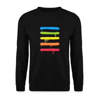 Trendy Cool Graffiti Tag Lines - Unisex Sweatshirt - black - Front - Alina (178cm) & Michal (187cm)