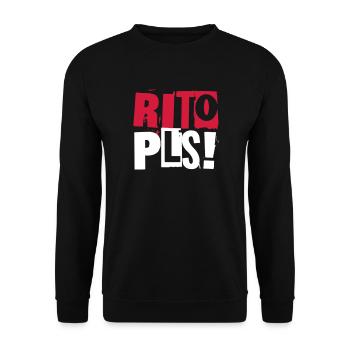 RITO PLS - Unisex Pullover - Schwarz - Vorne - Alina (178cm) & Michal (187cm)