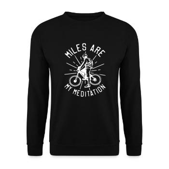 Mile are my meditation Bicycle - Sweat-shirt Unisexe - noir - Devant - Alina (178cm) & Michal (187cm)