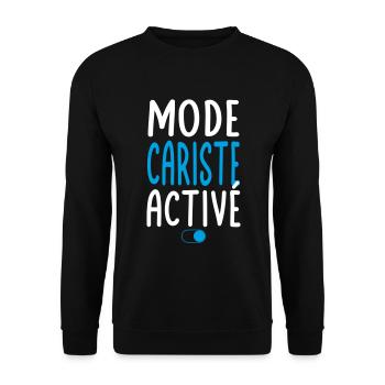 Mode Cariste activé - Idée cadeau - Sweat-shirt Unisexe - noir - Devant - Alina (178cm) & Michal (187cm)