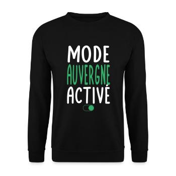 Mode Auvergne Activé - Idée Cadeau - Sweat-shirt Unisexe - noir - Devant - Alina (178cm) & Michal (187cm)