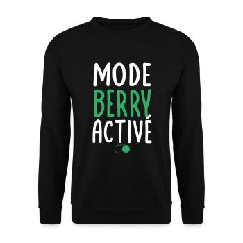 Mode Berry Activé - Idée Cadeau - Sweat-shirt Unisexe - noir - Devant - Alina (178cm) & Michal (187cm)