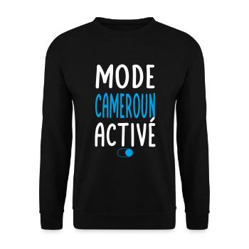 Mode Cameroun Activé - Idée Cadeau - Sweat-shirt Unisexe - noir - Devant - Alina (178cm) & Michal (187cm)
